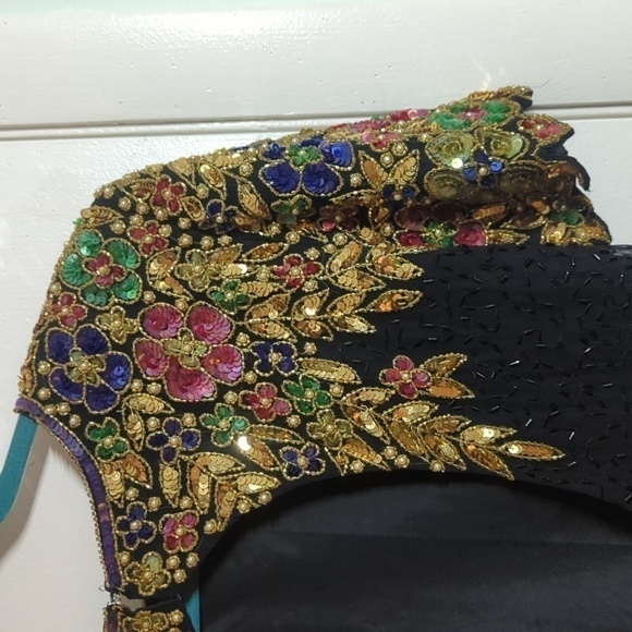 Euc Vintage Silk 80s 90s Sequin Dress sz4 SHOWSTOPPING - Picture 8 of 12